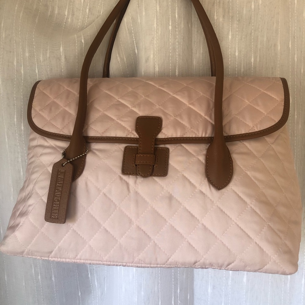 J. McLaughlin Quilted & Leather Shoulder Bag